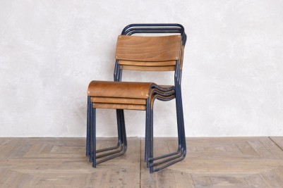 vintage-stacking-chairs-dark-blue